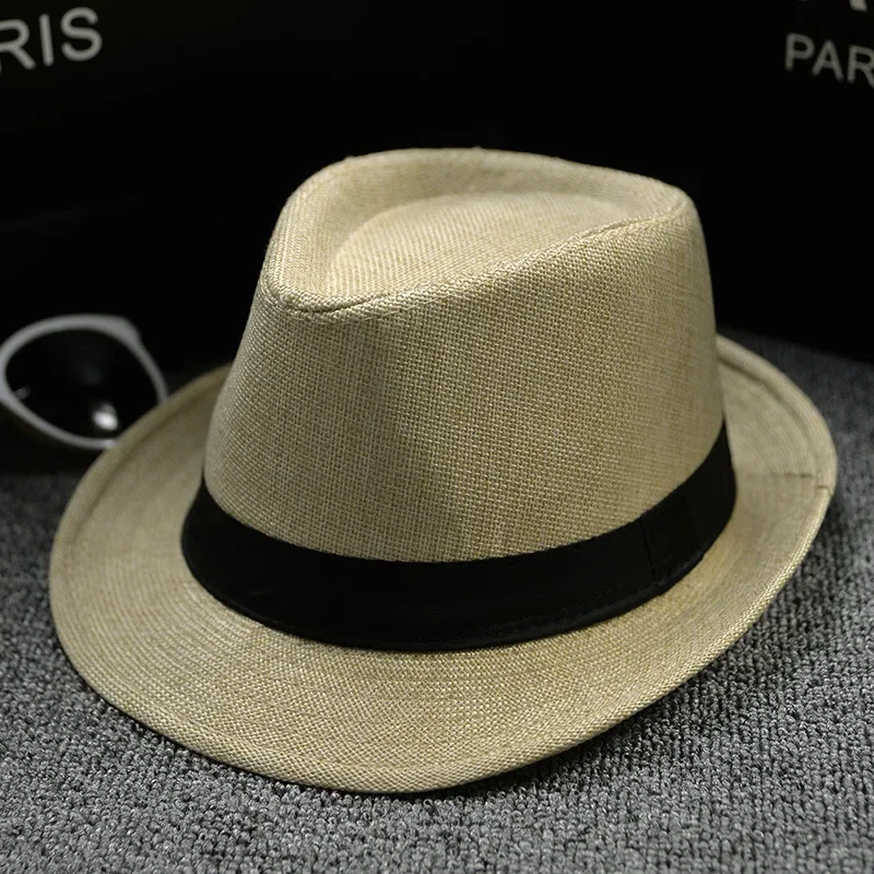 Zomer Fedora Hoed voor Mannen Modieuze Elegante Vintage Zwarte Vrouwen Wit Rode Rand Panama Top Jazz Strand Unisex Klassieke Cap