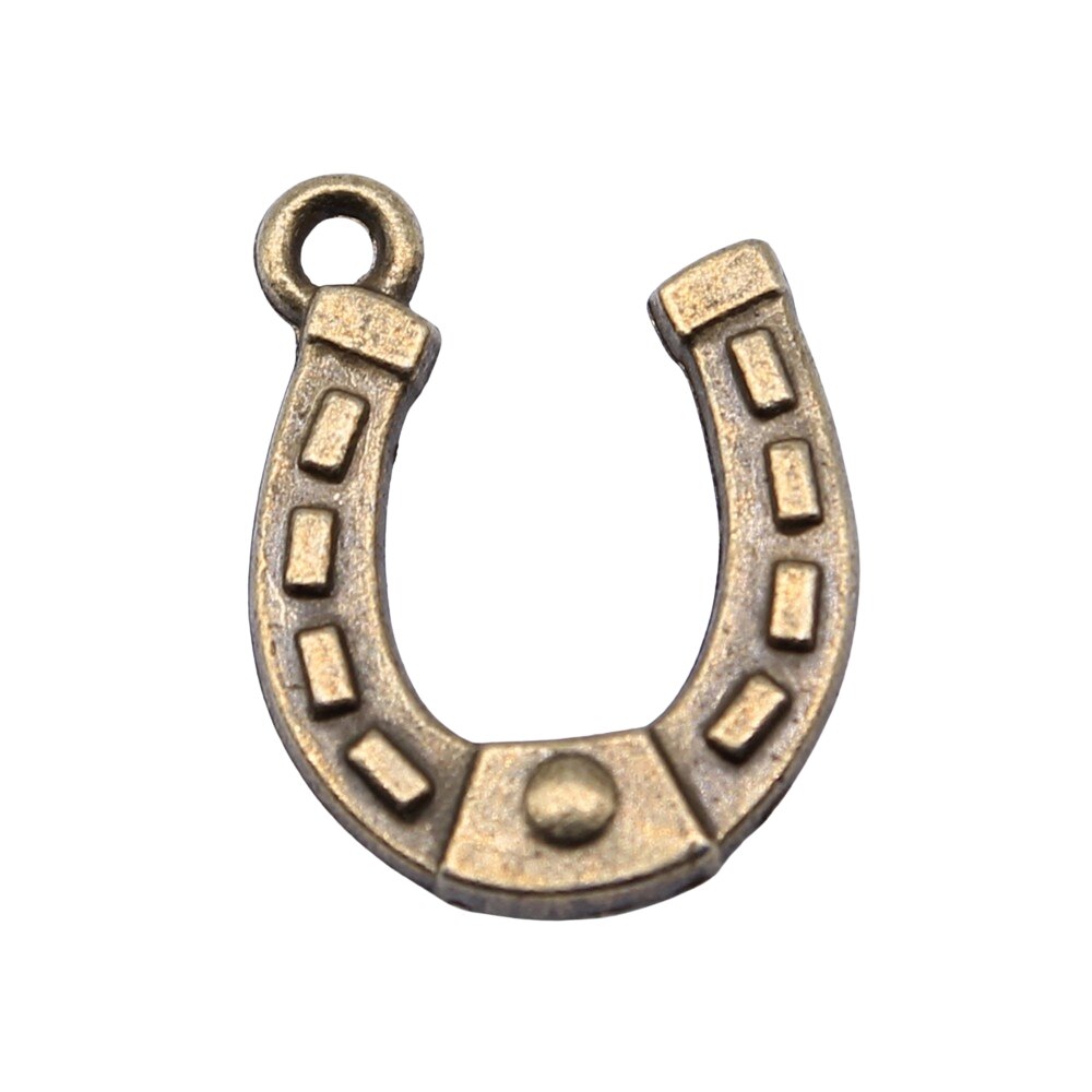 WYSIWYG 40pcs 15x12mm ferro di Cavallo Pendenti A Ferro di Cavallo Pendenti di Fascino Antico Colore Argento A Ferro di Cavallo Pendenti