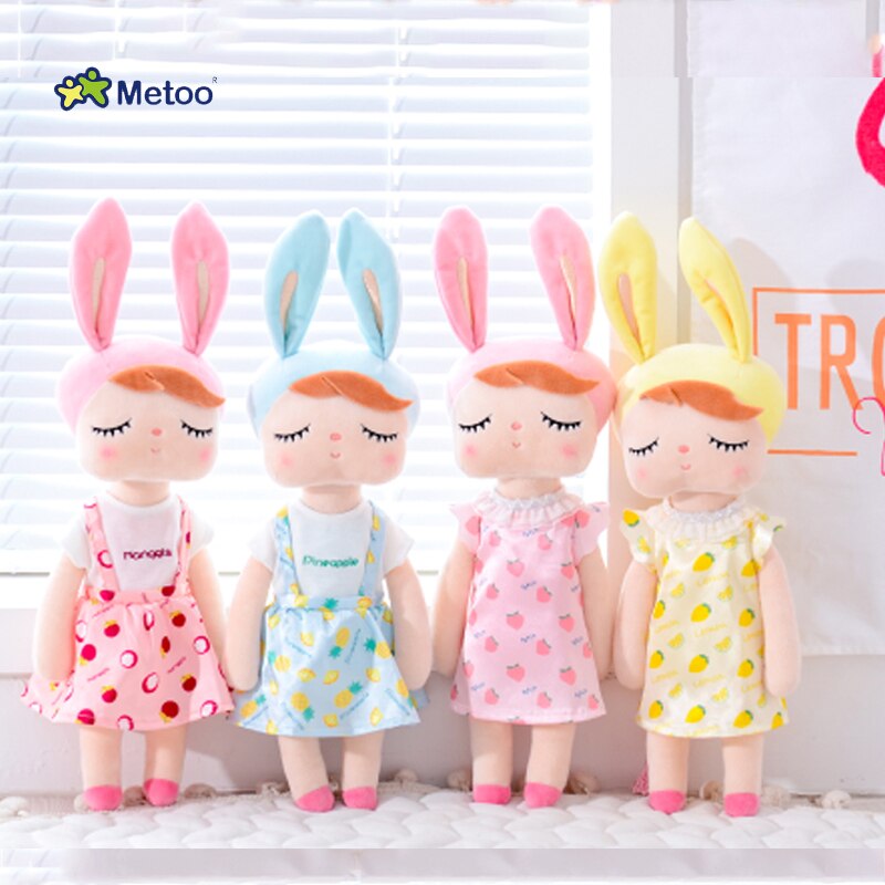 Metoo juguetes de peluche vestir a muñecas Angela con muñeca con vestido de conejo lindo ensueño chica para niños Dressup muñeca