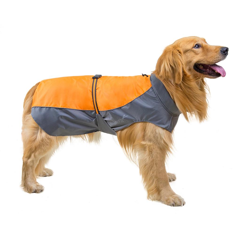 Large Dog Clothes Raincoat For Husky Labrador Border Collie Waterproof Big Dog Coats Clothing Rain Coat For Big Dogs 3XL-9XL Pet: orange / 8XL