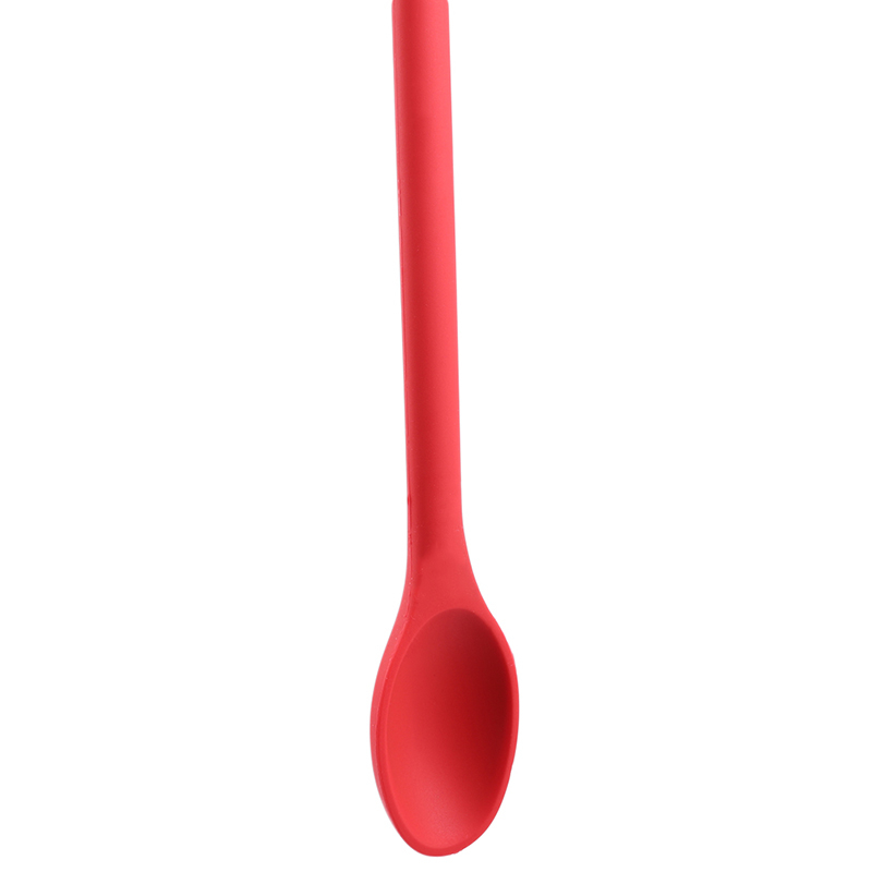 Køkkenredskaber silikone skekage spartel blandingsske langhåndet køkkenredskaber køkkenudstyr køkken suppe skeer: Rød