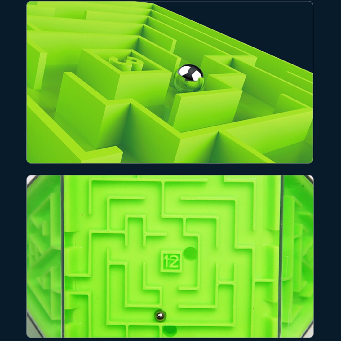 3d labyrint terning intelligent legetøj labyrint bold legetøj labyrint boldspil læring pædagogisk legetøj tetraeder kunst farverig l