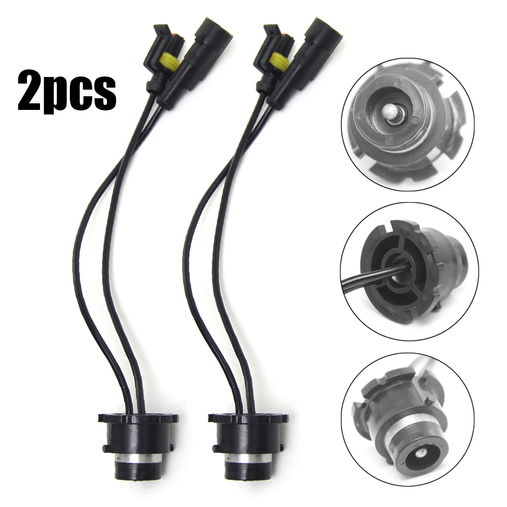2pcs D2S D2R D2C D4S HID ballast for bulbs wiring Harness AMP relay wires cable base adapters sockets