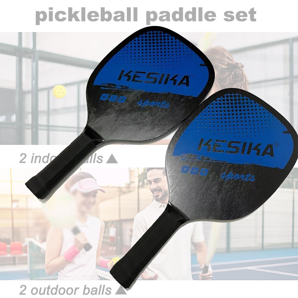 Pickleball Paddle Set Pickleball Rackets Bal Set 2 Rackets &amp; Amp 4 Pickleball Ballen Met Draagtas Voor Mannen Vrouwen