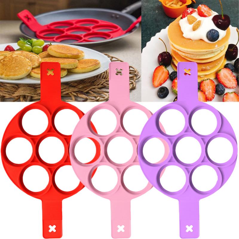 Pancake Egg Ring Maker Nonstick Cooking Tool Round Heart Pancake Maker Egg Cooker Pan Flip Eggs Mold Kitchen Baking Accessories