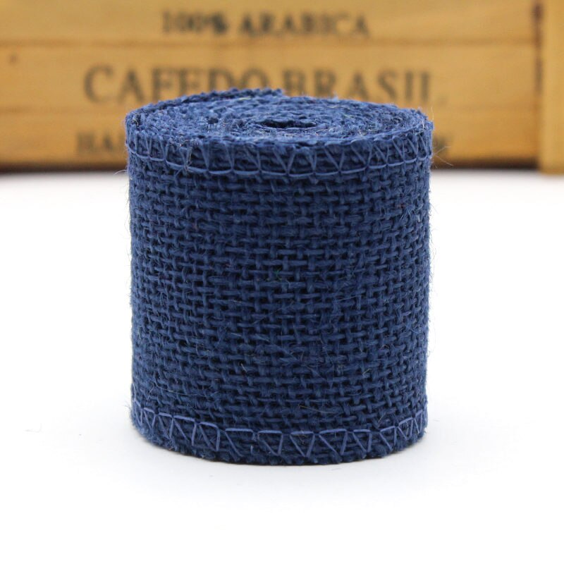 2 metriä/rulla 60mm/ leveä värikäs luonnollinen vintage juutti säkkikangas nauha tee itse häät vyönauha kukkakauppa hääjuhla sisustus askartelu: U