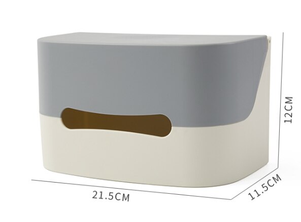 Tissue Box Holder, Household Wall Mount Storage Box for Facial Tissues and Napkin Paper, ABS Material , 21.5 cm*12 cm* 11.5 cm: C