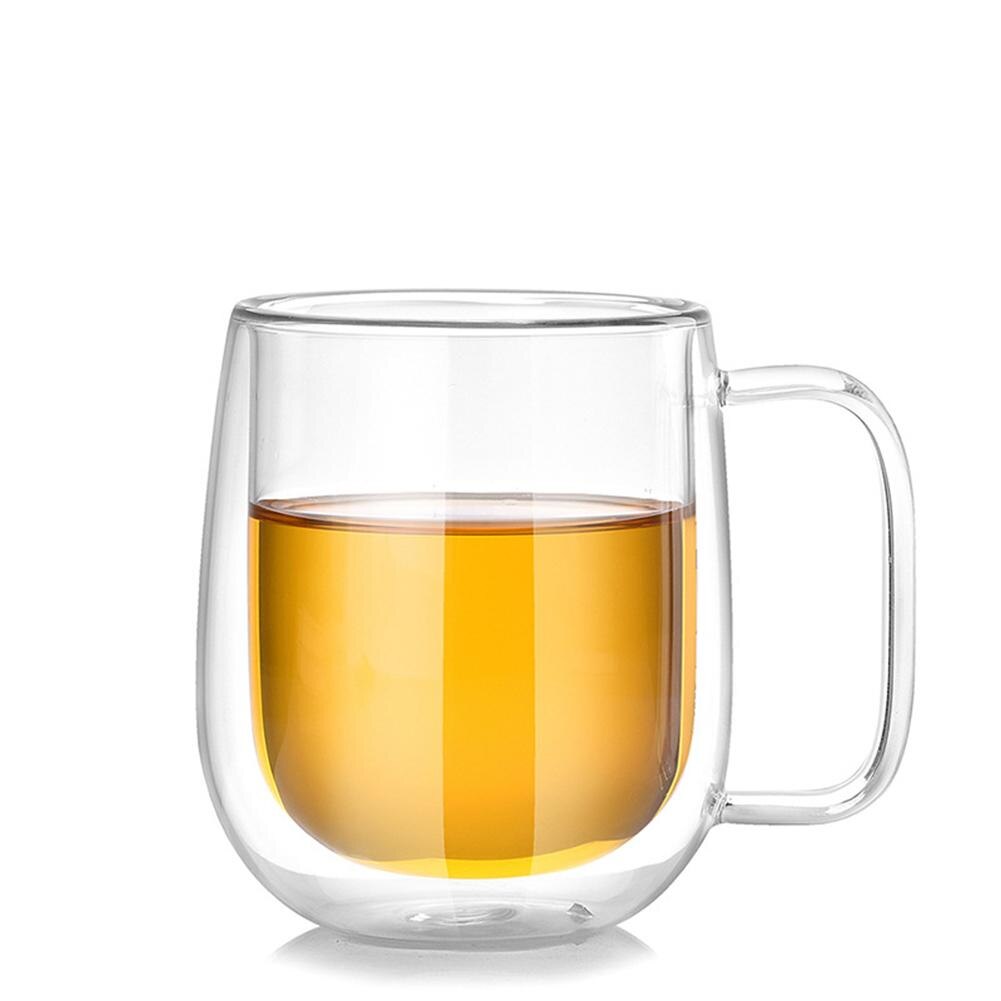 Hoge Borosilicate dubbelwandige Glazen Cup Thermische Isolatie Bloem Bakje Transparant Innovatieve hittebestendige Koffie Cup