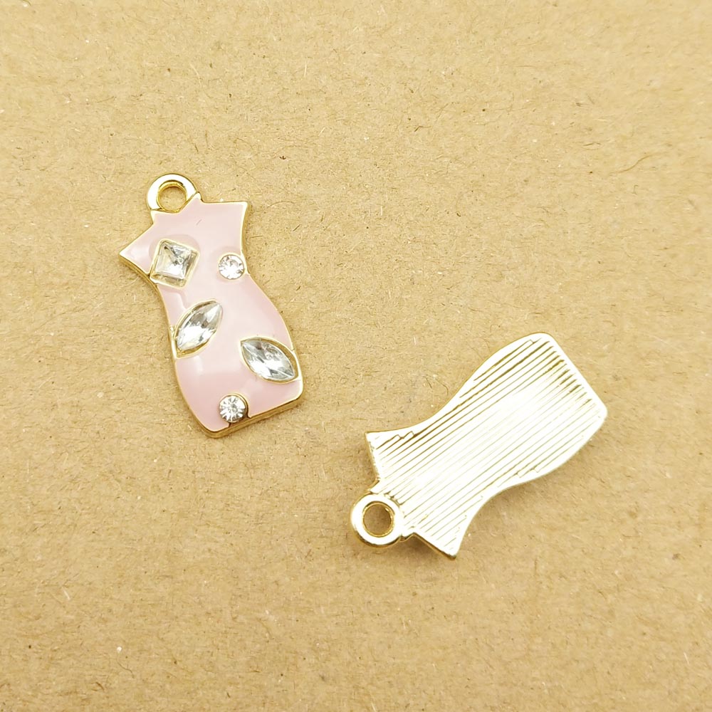 10 stuks 10 x 17mm emaille bedels voor dameskleding voor het maken van sieraden, oorbellen, armbanden, kettingen en bedels