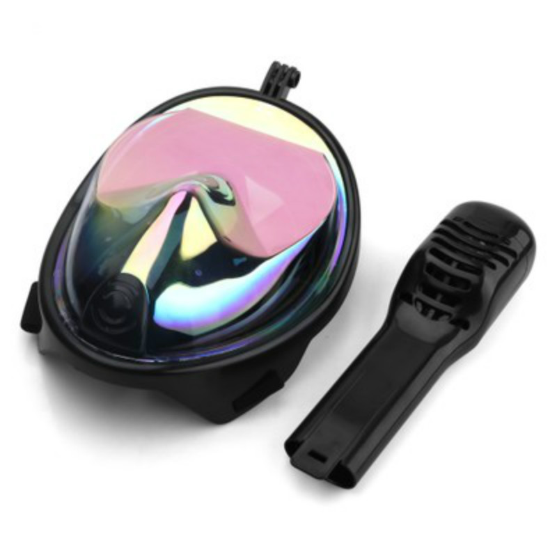 Diving Mask Underwater Anti fog panoramic Fold Electroplate Full Face Snorkel Mask Swimming Mask Snorkeling Mask Scuba Glasses: L/XL