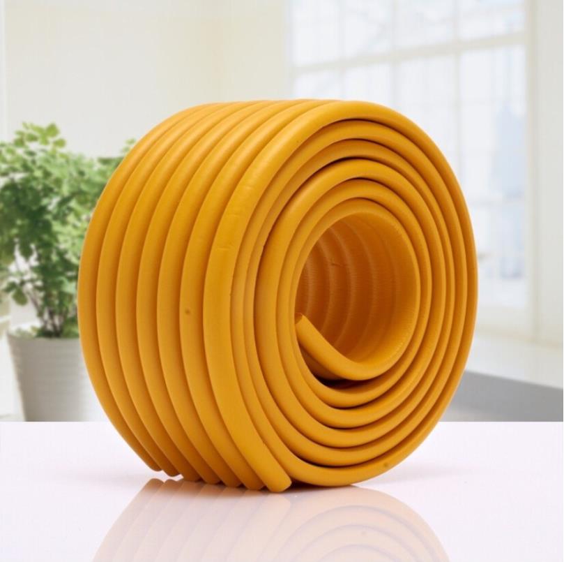 2 m/pak Baby bumper strip Baby Veiligheid hoekbeschermer Tafelrand Corner Kussen Strip met 3 M Sticker2014: Goud