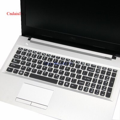 Silikontastaturdeksel for lenovo 15.6 tommer  y50-70 g50-80 z500 b590 g510 g580 y510p y50 g50 y570 z580 z560 b580 v580: Svart