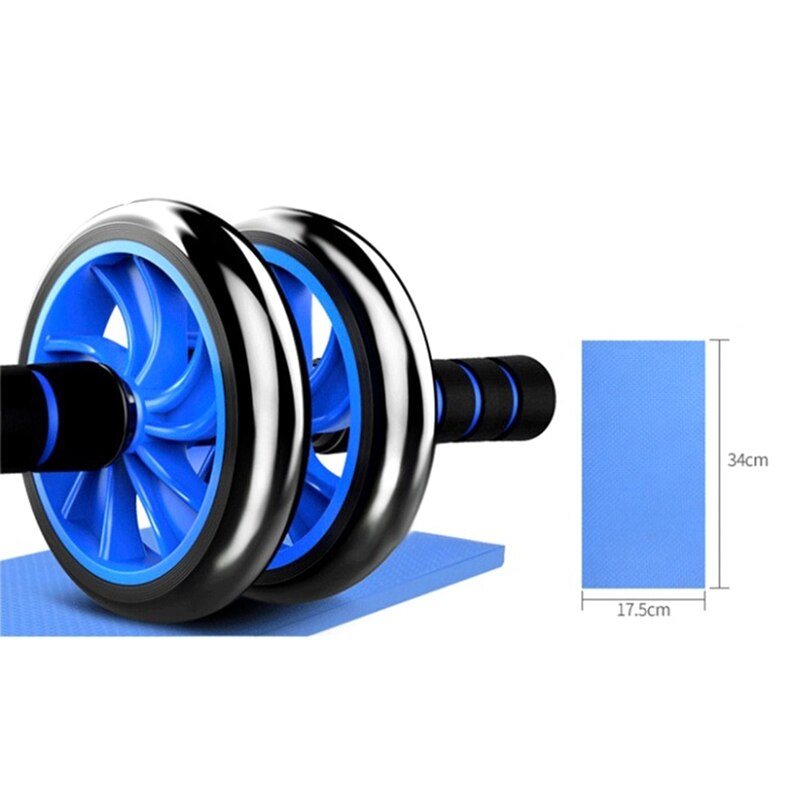 Abdominal Fitness Wheels Double Wheels Abdominal Waist Workout Exercise Gym Roller Core Trainer Fitness Equipment