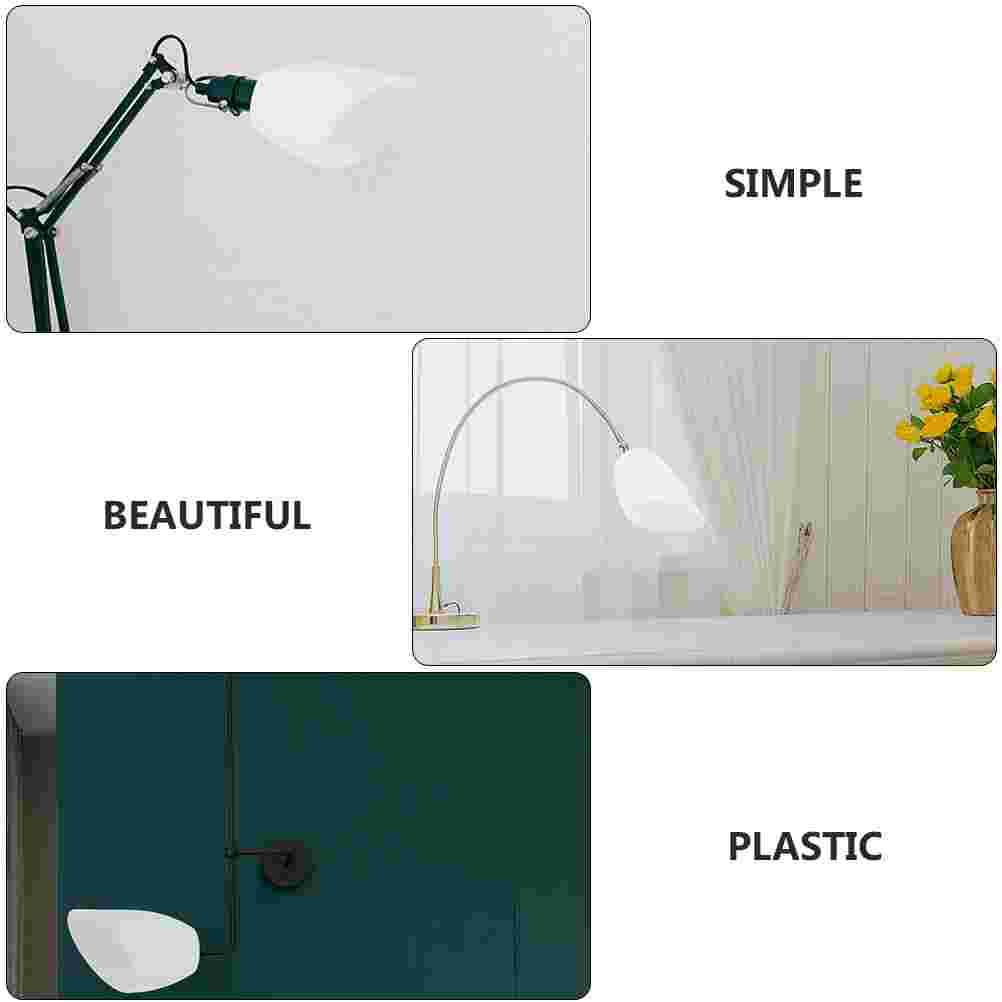 6pcs Plastic Lamp Cover Simple Home Light Cover Chic Light Accessory White