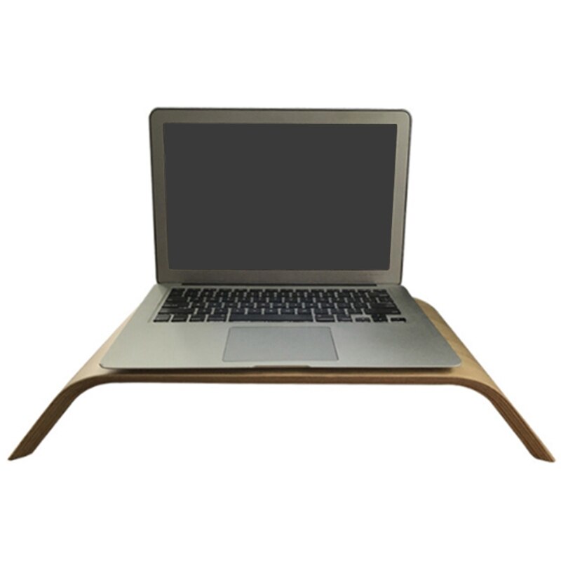 Wooden Computer Monitor Stand Universal Dock Holder Display Bracket for IMac PC Notebook Computer