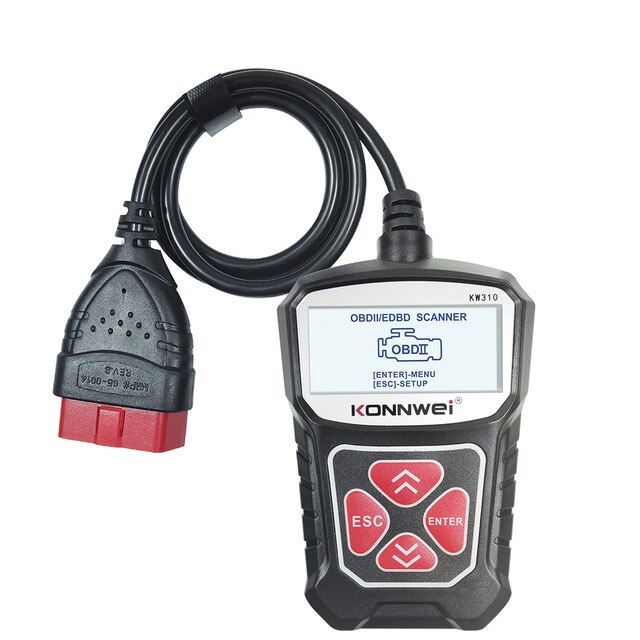 KONNWEI KW310 OBD2 Scanner Auto Code Reader OBD II Car Diagnostic Scanner: Black