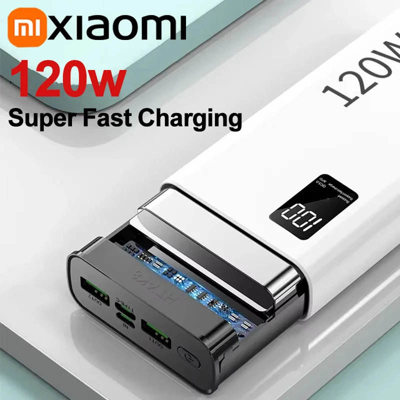 Xiaomi 120W PowerBank Super Fast Charging 200000mAh Large Capacity Portable Emergency Battery Supply Mobile Power For IPhone