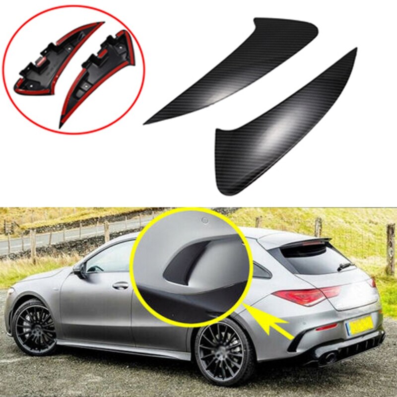 Carbon Fiber Rear Bumper Spoiler Side Canard for Mercedes-Benz C118 CLA180 CLA200 CLA250 CLA35 CLA45 AMG: Default Title