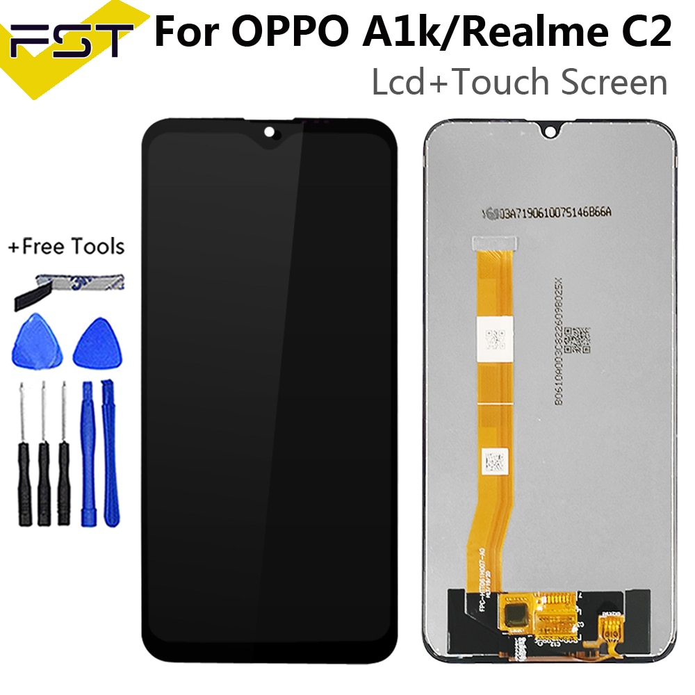 6.1''For Oppo A1k CPH1923 / For Oppo Realme C2 RMX1941 RMX1945 LCD Display+Touch Screen Digitizer Assembly+Frame Replacement