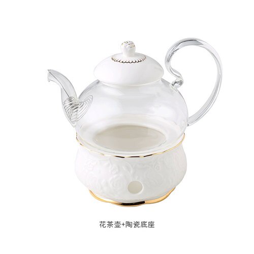 Bone China Coffee Cup Retro Ceramic Tea Cup and Saucer Set Luxury Afternoon Tea Coffee Cup and Saucer DD60CS: Teapot White