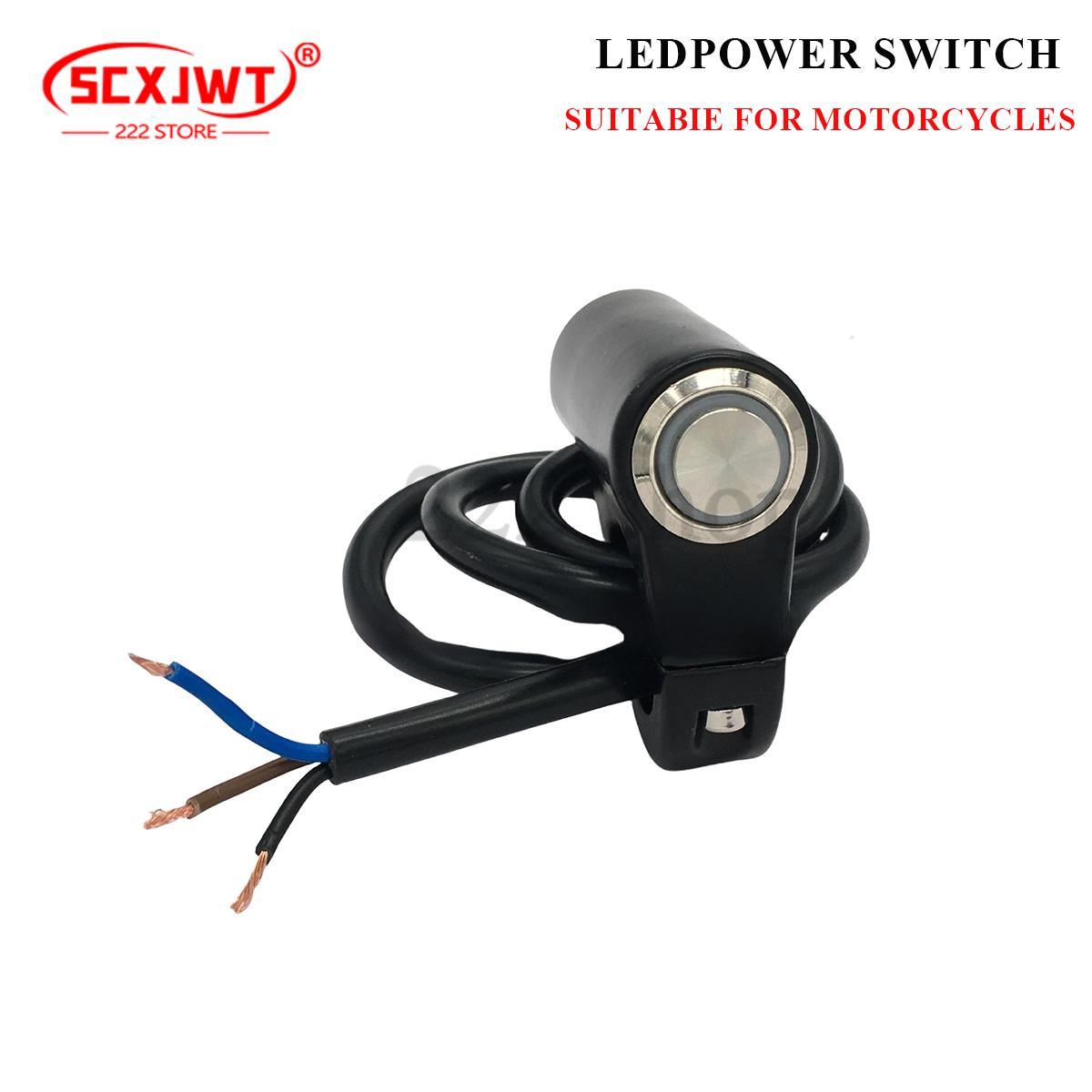 22mm 7/8 "Motorfiets Schakelaar Stuur Koplamp Schakelaar Knop Spotlight AAN UIT Schakelaar voor ATV Sport Dirt elektrische Fiets