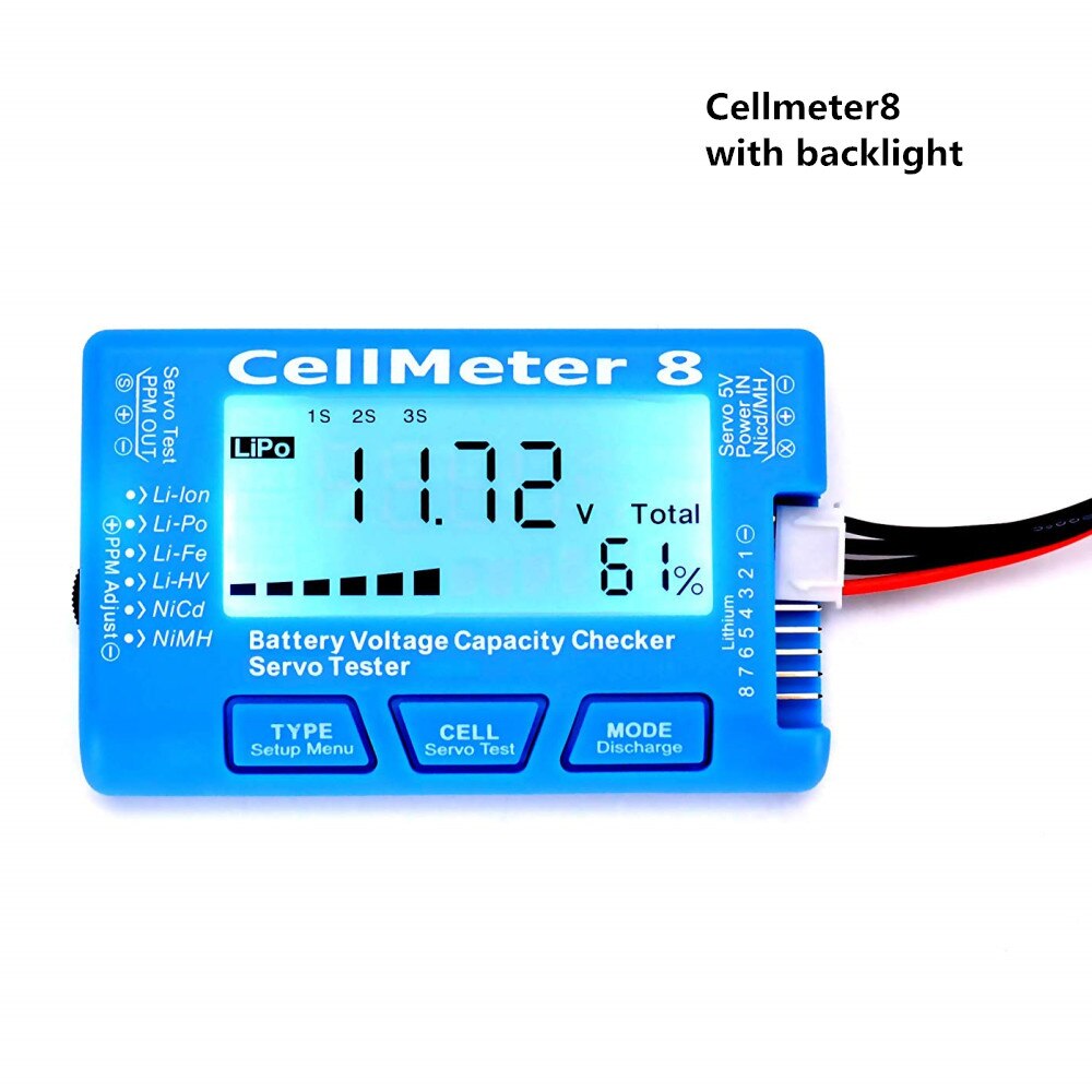 Youmile RC Cellmeter 7 - Testeur De Batterie Numérique Lipo 1-8S Avec Balance Et Contrôleur De Tension