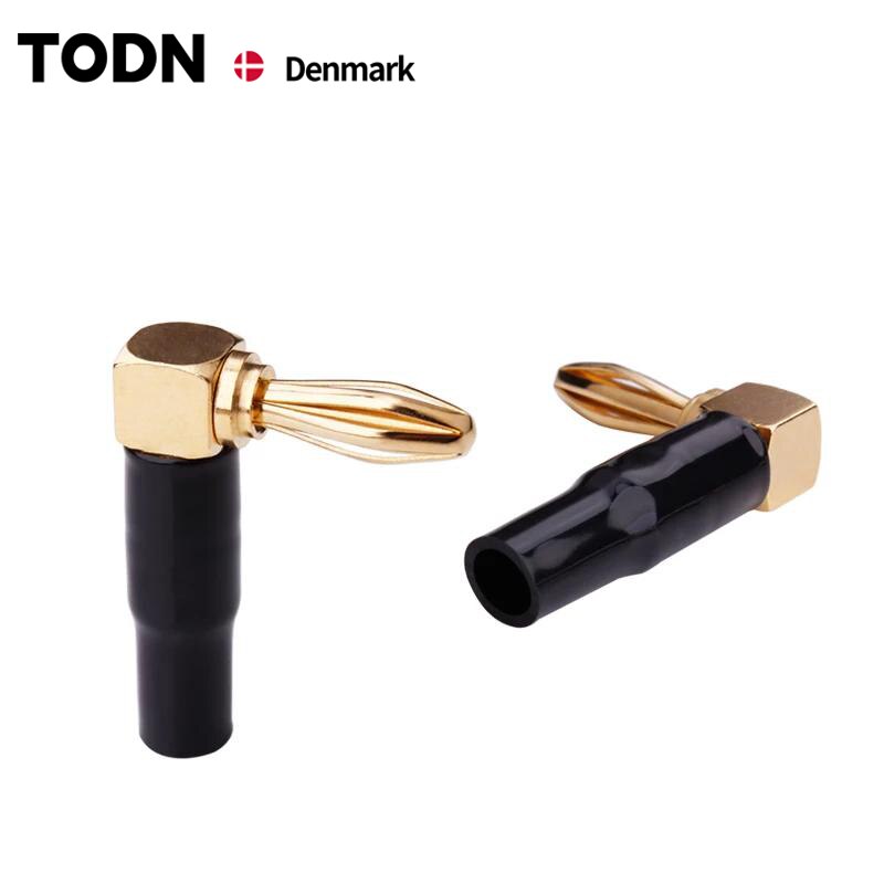 Tornillo de enchufe tipo L para amplificador de poste de unión, conector adaptador de altavoz de vídeo, ángulo recto de 90 grados, 4mm, 8 Uds.