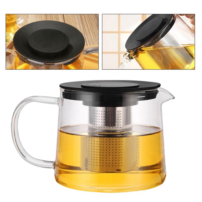 Household Glass Teapot Heat Resistant Glass Tea Pot Healthy Teapot Heatable Kettle 600ml/1000ml/1500ml