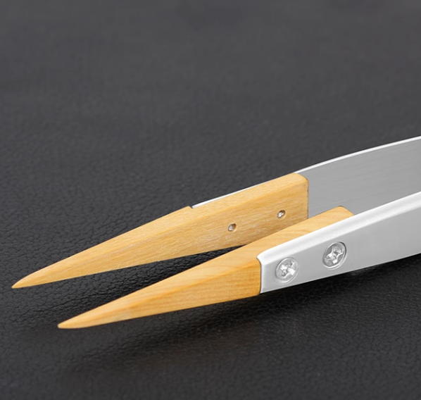 Horlogereparatietool, buxuspincet, antimagnetisch pincet, 27 # puntig pincet, geïsoleerd en niet beschadigd onderdelen