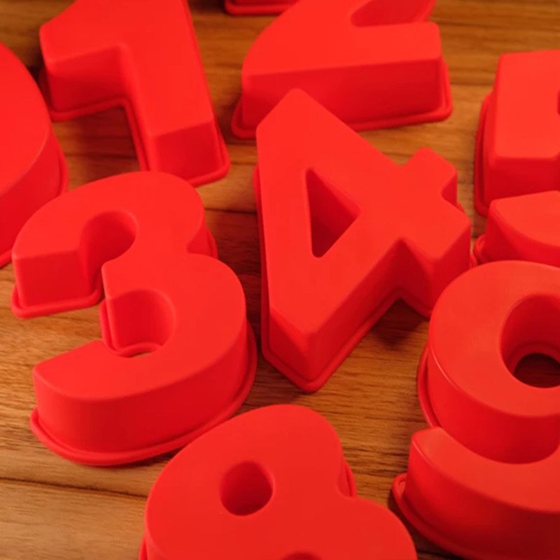 0-9 Número Digital molde de la torta números para tarta forma decoración de pasteles herramienta para boda cumpleaños aniversario