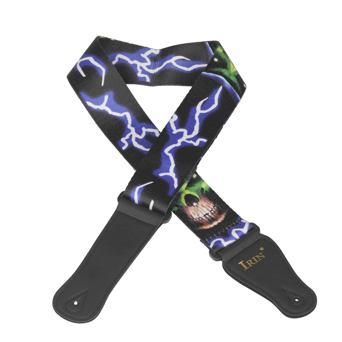 Verstelbare gitaarband Polyester Hoogwaardige bedrukking Etnische stijl Puur katoen Borduurinstrument Gitaaraccessoires: Licht Groen