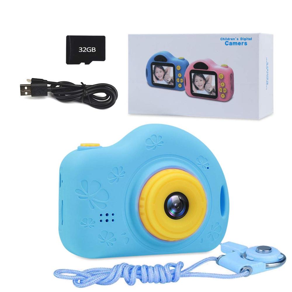 Kids Camera Toys HD 1080P Digital Photo selfie Video Camera Children Digital Zoom Camcorder with Flash Memory Card