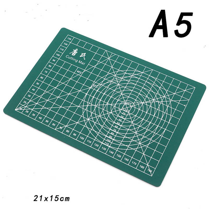 Tapete de corte para manualidades de PVC, tabla de corte para grabado de cuero, almohadilla suave, banco de trabajo, Patchwork, costura Manual, cuchillo DIY, A3/A4/A5: Green A5