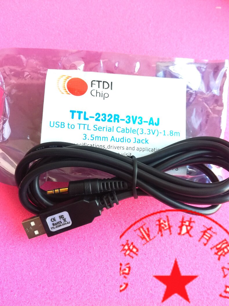 TTL-232R-3V3-AJ FTDI Data Cable USB Embedded Serial Conv 3v3 3.5M