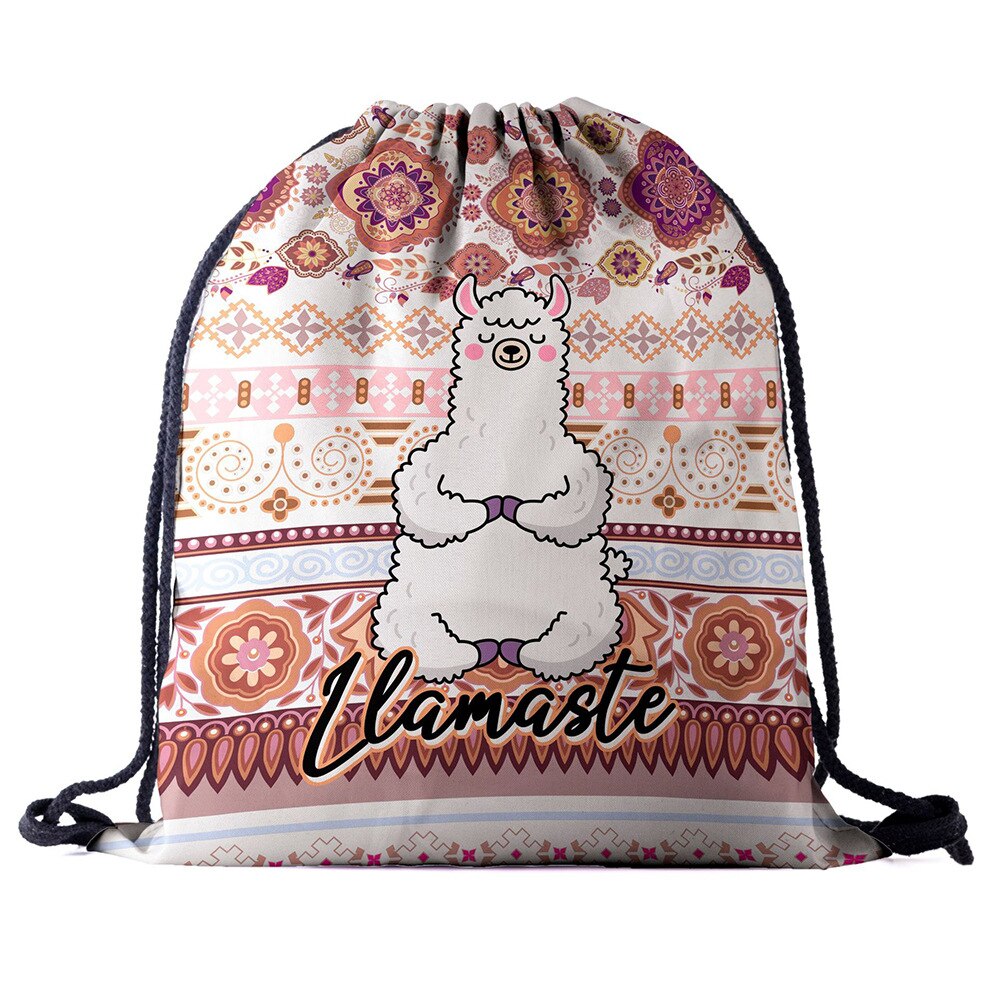 Trekkoord Rugzak Tas 3D Afdrukken Alpaca Vrouwen Mannen Dagelijks Toevallige Mochila Knapzak Feminina Bundel Pocket Touw Zakken Fabriek