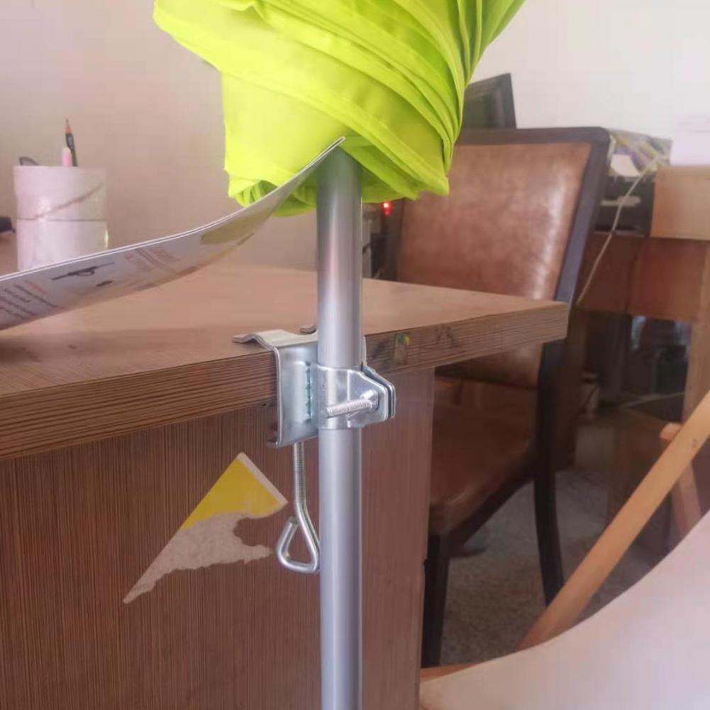 Portable Non-slip Table Umbrella Clamp Alloy Garden Windproof Table Parasol Stand for Balcony