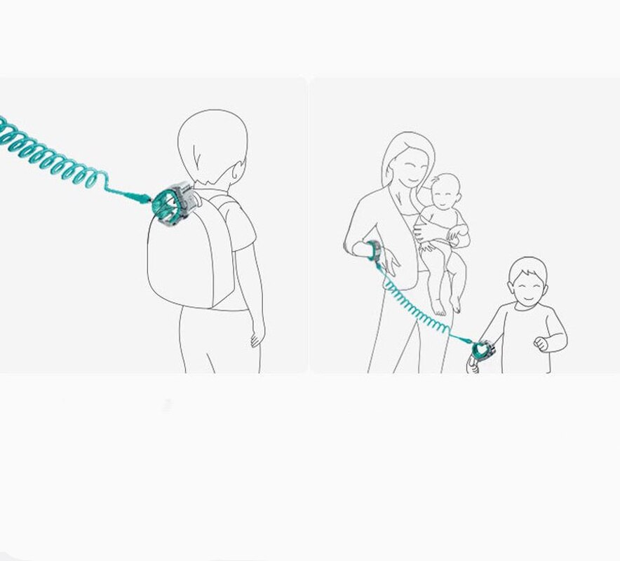 Børnesikkerhedsbånd snor anti mistet justerbart håndled link trækkraft reb armbånd bælte baby børn til småbarns sommerfugl