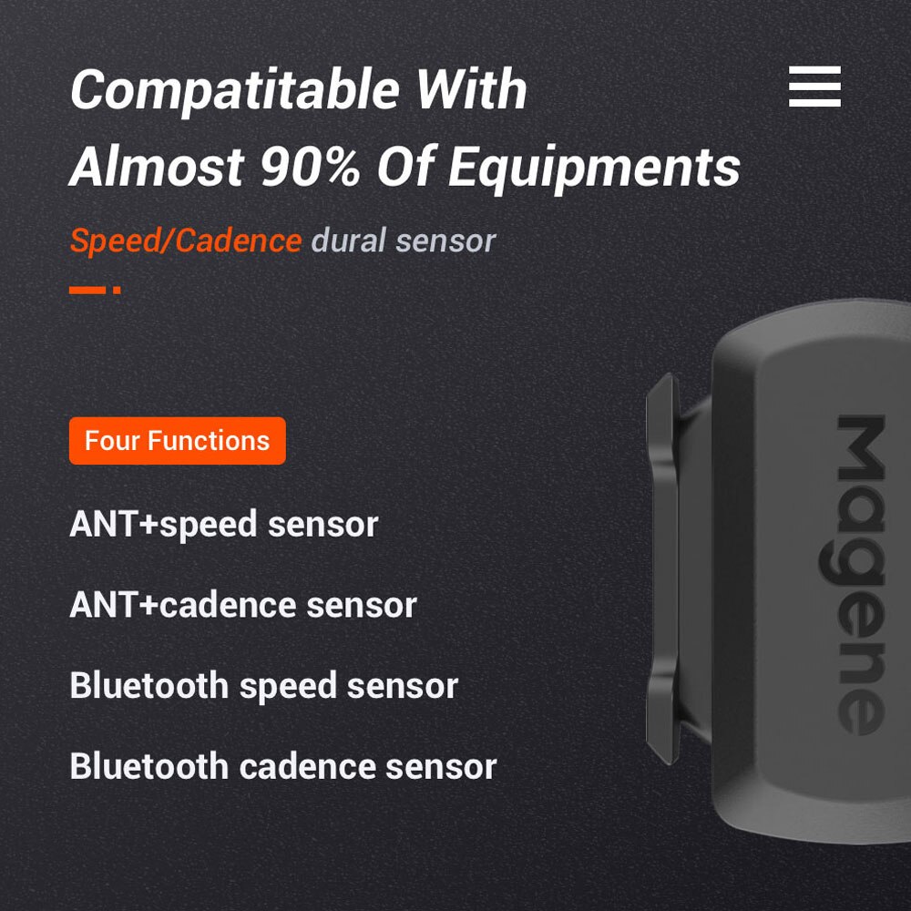 Speed Cadence Sensor Magene S3+ Dual Mode Sensor ANT+ Bluetooth MTB Cycling Computer Speedmeter for Garmin iGPSPORT Bryton ZWIFT