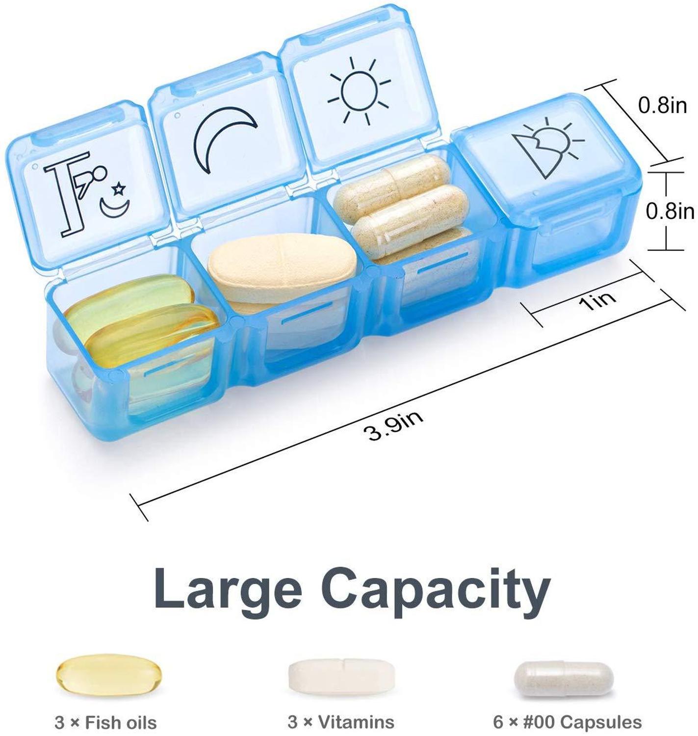 28 Slots Pillendoosje 7 Dagen Wekelijkse Pillendoosje Container Geneeskunde Doos Met Lederen Tas Dispenser Splitter Pil Organizer Case houder