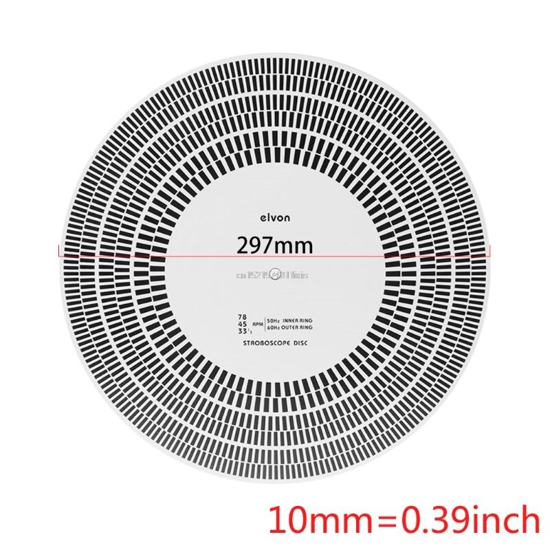 LP Vinyl Record Turntable Phono Tachometer Calibration Strobe Disc Stroboscope Mat 33 45 78 RPM