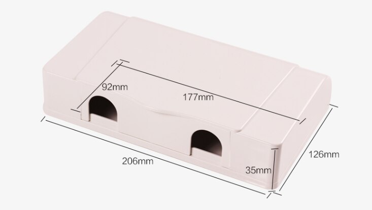 ABS Doppel 86 typ steckdose wasserdicht Kasten klebstoff licht schalter schutz fallen Art Sicherheit haushalt Elektrische Stecker Staub abdeckung: Weiß