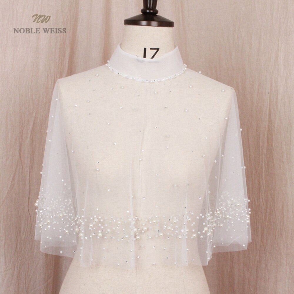 Tiulowa etola ślubna zroszony ślubny krótki ślubny przylądek