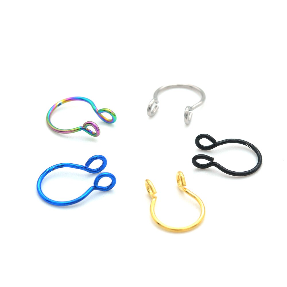 Unique étoile 100% en acier inoxydable en forme de U faux nez anneau Imitation cerceau Septum Piercing bijoux pour les femmes directe