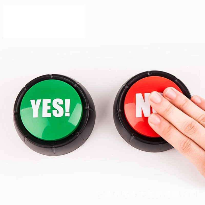 1 Set YES and NO or Sorry and Maybe Sound Button Event Party Tools Decorations Answer Buzzers