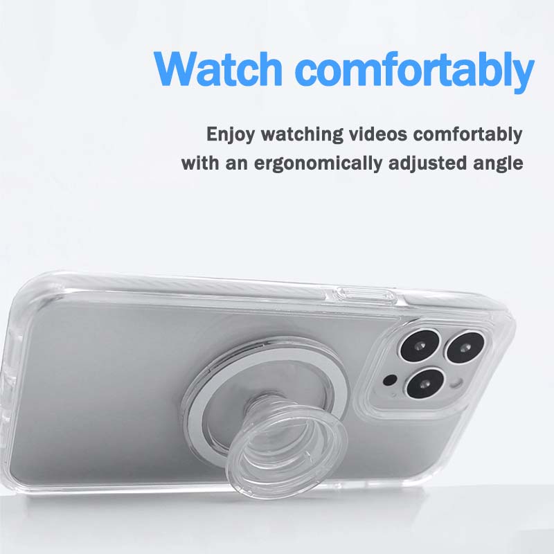 Airbag-Telefonhalter, magnetisch, transparent, faul Stand, verstellbarer Handgriff, universelle Schreibtisch-Halterung, leicht, einziehbar