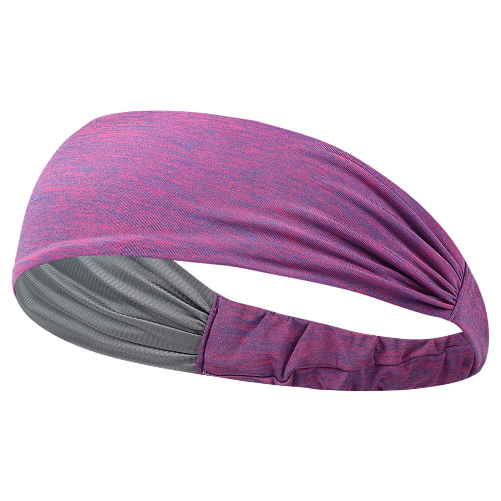 Cool Sweat Sweatband Breathable Elastic Hair Band Ice Silk Soft Stretch Wide Headband Bandana Moisture Wicking Hair Accessories: Purple