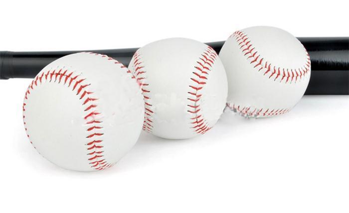 Wit Standaard 9 "Zachte Leer Kurk Center BaseBall Bal Oefening Practice Trainning Base Ballen Softbal Sport Team Games