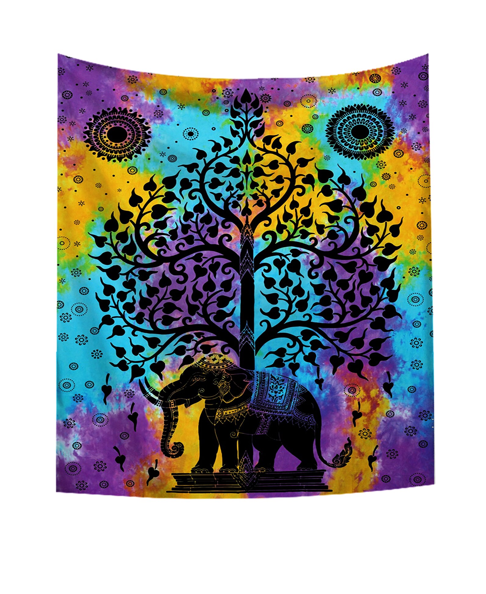 Tapestry Hippie Sprei Muur Opknoping Strandlaken Indiase Yoga Mat Decor Twin: C