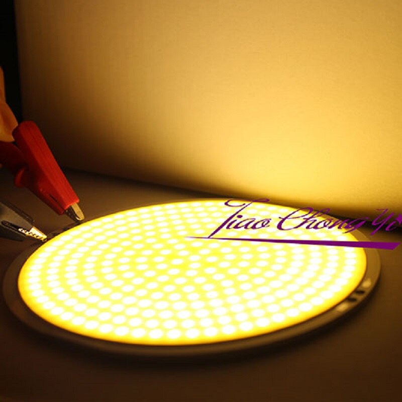 60 W Warm wit 300led Ronde COB LED Lichtbron Chip Op Board Lamp DC12V