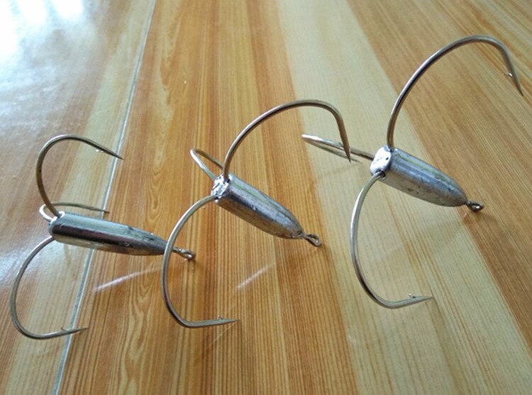 Uds 32g 40g 53g 60g afilado grande anzuelos triples de pesca con plomo peso plomo aparejos de pesca anzuelo herramientas Accesorios